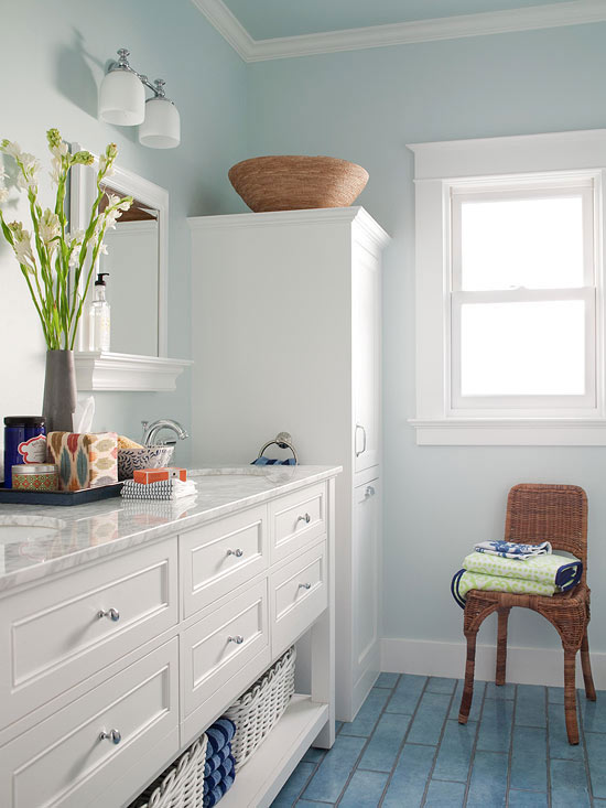 10 Small Bathroom Color Ideas Mr Plumber, What Are Good Colors For Small Bathrooms